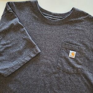 Carhartt K87 Mens 2XL Loose Fit Short Sleeve Pocket T Shirt‎ Gray